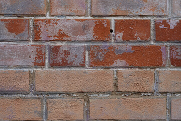 Briques peintes à la peinture écaillée