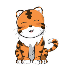 smiling cute lion cub character. A cute smiling lion cub character that can be used for all your design media