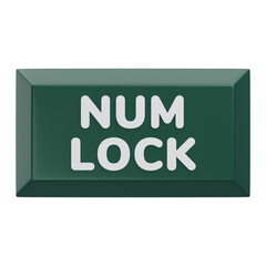 3D Number Keyboard Key