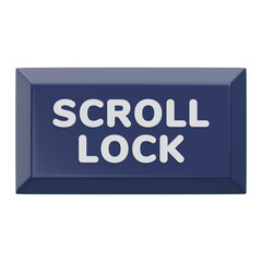 3D Scroll Lock Keyboard Key