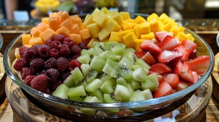 Shades of Color in Fresh Fruit Dishes 
