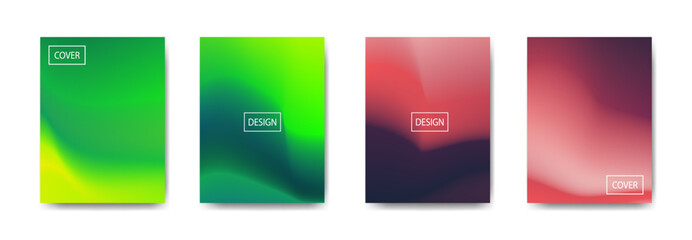 set of abstract background with beautiful gradation color, colorful background for poster flyer banner backdrop.vertical banner.cool fluid background vector illustration