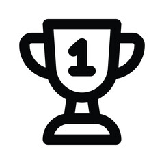 Creatively designed flat icon of trophy in editable style, achievement trophy vector design