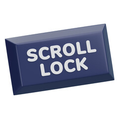 3D Scroll Lock Keyboard Key