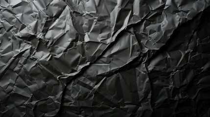 Crumpled dark paper background illustration generared by ai