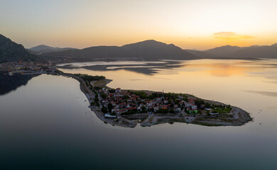 Lake Egirdir of Turkey is situated in the Isparta province. It is also known as the 'seven colored...
