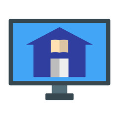 Online Library  Flat icon