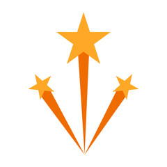 Shooting stars  Flat icon