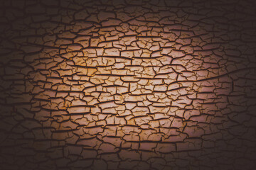 A close up of a cracked and peeling surface