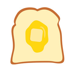 a Butter on Toast Vector Illustration