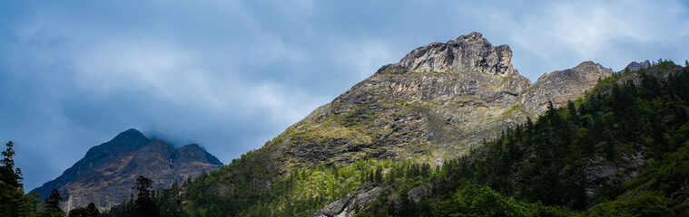 Snow Capped Nanda Devi and Valley of Flowers National Parks Panorama Photography 