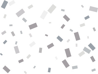 Rectangular silver confetti