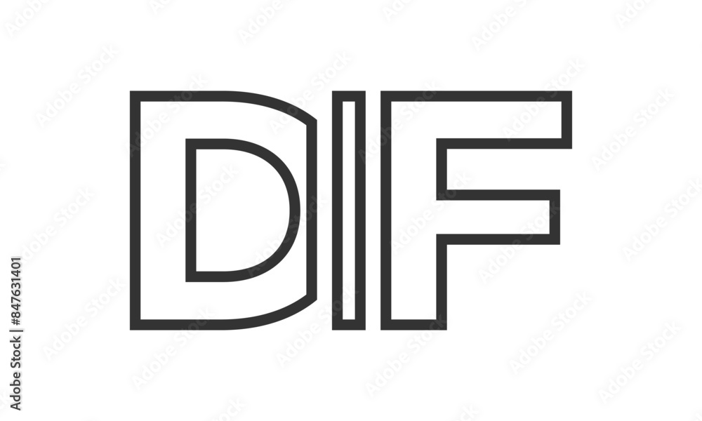 Fototapete dif logo design template with strong and modern bold text. initial based vector logotype featuring s