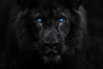 black lion, AI hgenerated