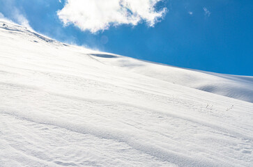 fresh powder on the slopes of Myler Mountain Resort (Yeghipatrush, Armenia)