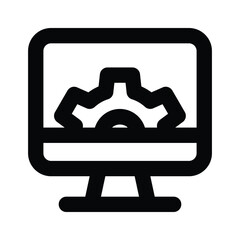 Get this amazon icon of computer setting in modern style