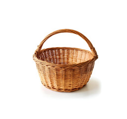 Obraz premium wicker basket isolated on white