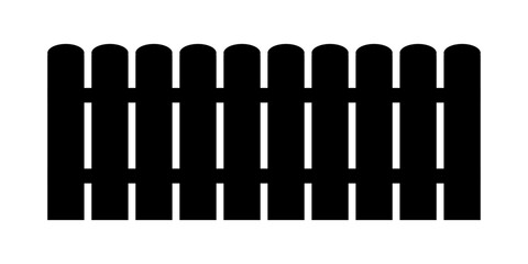 Isolated vector wooden fence graphics