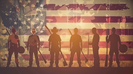 Labour day banner background illustration generated by ai