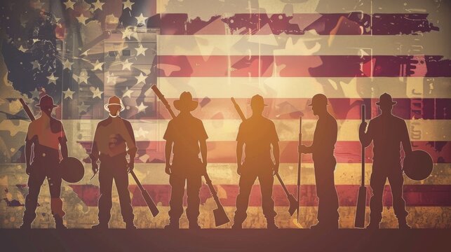 Labour day banner background illustration generated by ai