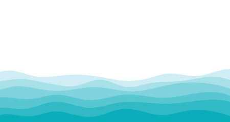 Background vector illustration of blue ocean wave layers