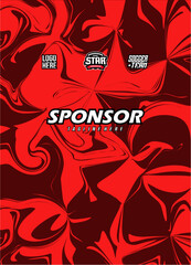 Red abstrRed abstract Pattern jersey  for sublimation sport t shirt design