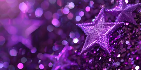 Image purple stars background. Fantasy, festive background, simple high-definition wallpaper, background, generated by AI.
