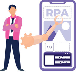 Boy showing RPA configuration.