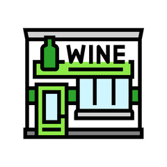 wine bar street food cafe color icon vector. wine bar street food cafe sign. isolated symbol illustration