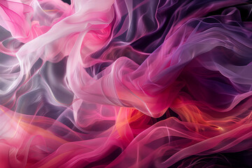 Obraz premium Abstract flowing pattern in shades of pink and purple, creating an ethereal and dynamic scene