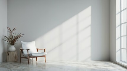 modern interior design room with blank wall, empty wall mockup with minimalistic interior, modern interior, trendy interior design
