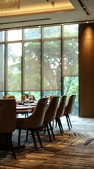 Obraz premium Chairs arranged around a table