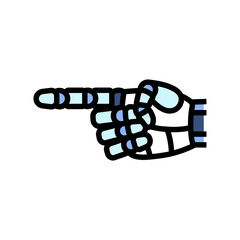 pointer robot hand gesture color icon vector. pointer robot hand gesture sign. isolated symbol illustration