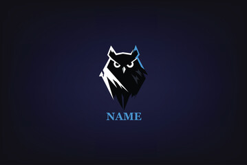 Owl simple logo. vector eps template.