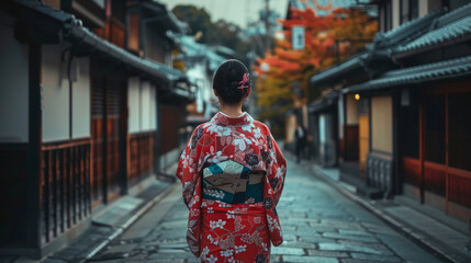 浴衣の若い女性