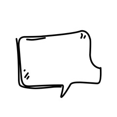 hand drawn bubble speech