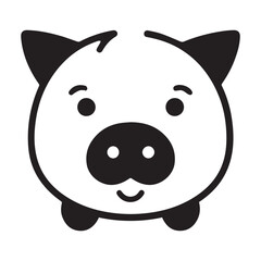Pig logo and symbol vector illustration