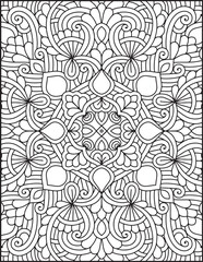 Hand- Drawn Mandala Coloring Page | Mandala Coloring Page For Adults | Floral Mandala Coloring Page