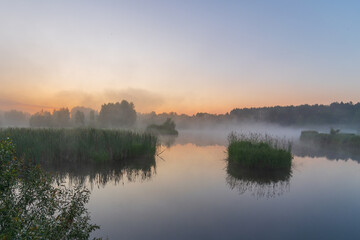 sunrise over the river