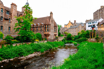 deans village scenery in edinburgh