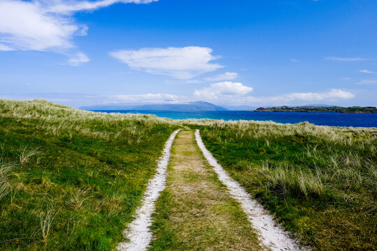 country road on the isle of iona
