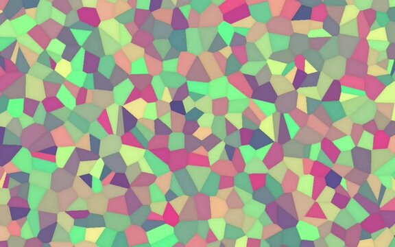 Abstract Polygonal Geometric Surface Circles 1A clean soft low poly motion background of shifting colorful triangles, seamless circles 4K.