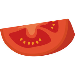 Tomato Slice Illustration