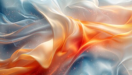 Modern art design with flowing shapes in the style of flowing shapes.