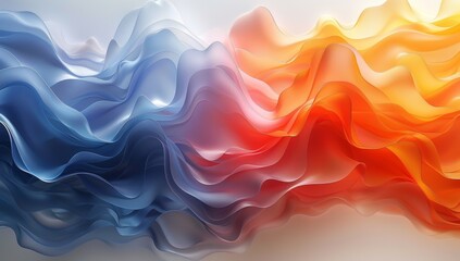 Obraz premium Modern art design with flowing shapes in the style of flowing shapes.