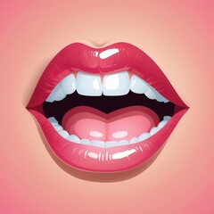 Naklejka premium a drawing of a woman's mouth with the words quot love quot on it 