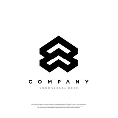 Geometric Chevron Emblem logo