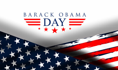 Barack Obama day theme poster. Vector illustration.  Suitable for Poster, Banners, campaign and greeting card.