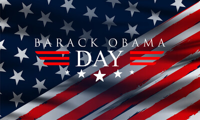 Barack Obama day theme poster. Vector illustration.  Suitable for Poster, Banners, campaign and greeting card.