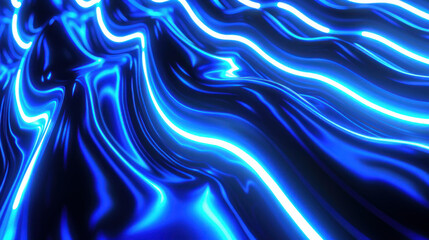 Obraz premium Blue light zigzags create a vibrant background or texture.